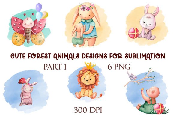 Download Cute Forest Animals Designs Sublimation - Animal Collection