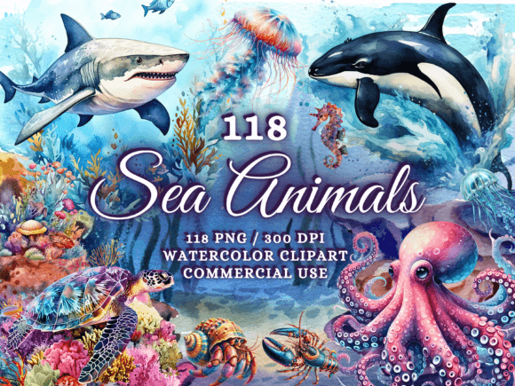 Download Sea Animals Clipart - Sea Animals Png - Animal Collection