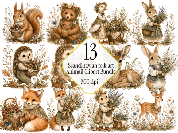 Download Scandinavian Woodland Animal Clipart Bun - Animal Collection