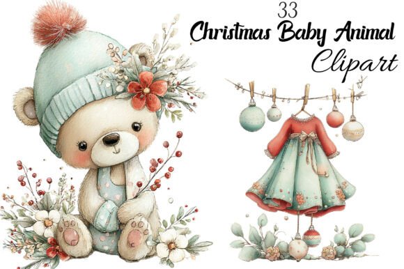 Download Christmas Baby Animal Clipart - Animal Collection