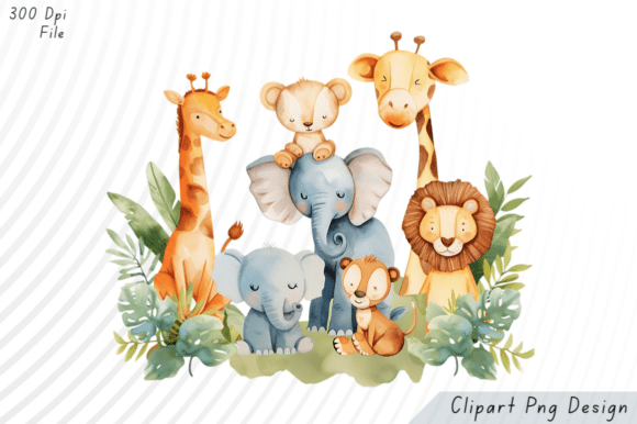 Download Cute Safari Animals PNG Clipart - Animal Collection