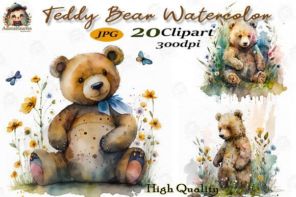 Download Teddy Bear Watercolor Clipart - Watercolor Collection