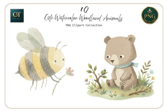 Download Cute Watercolor Woodland Animals Set - Watercolor Collection