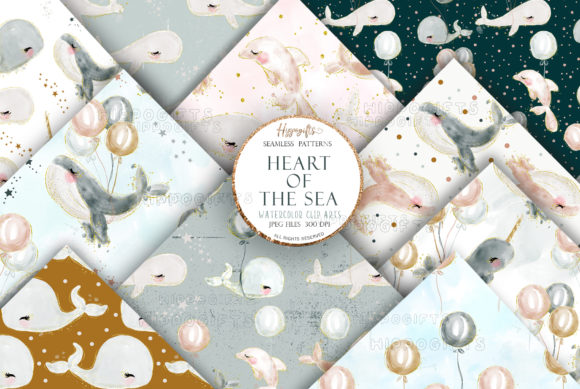 Download Watercolor Whale Patterns - Watercolor Collection