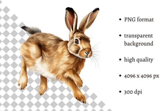 Download Watercolor Woodland Hare PNG Clipart - Watercolor Collection