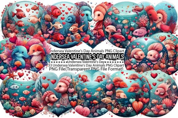 Download Undersea Valentine's Day Animals PNG - Animal Collection