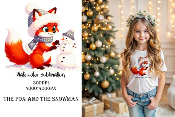 Download Watercolor Christmas Fox PNG - Watercolor Collection