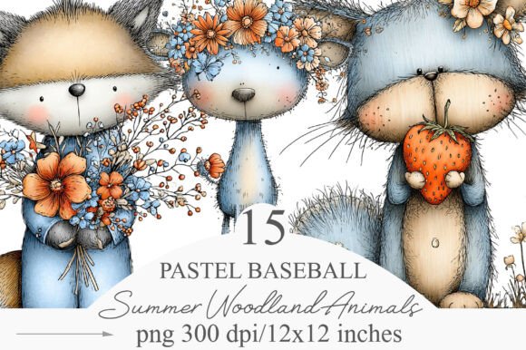 Download Whimsical Summer Woodland Animals Set-2 - Animal Collection