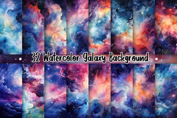 Download Watercolor Galaxy Background - Watercolor Collection