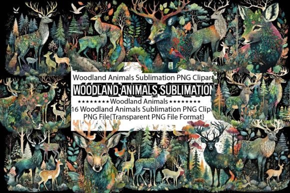 Download Woodland Animals Sublimation Bundle - Animal Collection