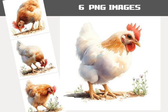Download Chicken Clipart Bundle Watercolor - Watercolor Collection