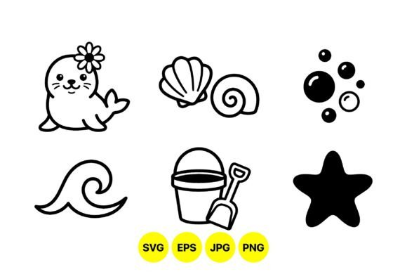 Download Cute Sea Animal Clipart Set - Animal Collection