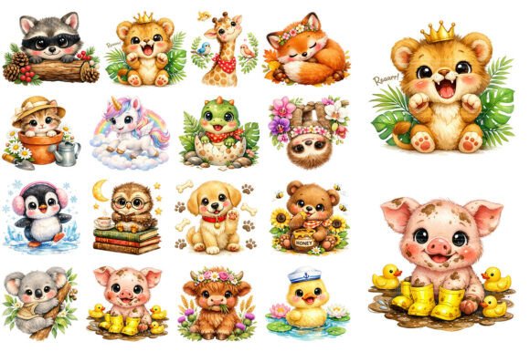 Download Kawaii Baby Animal Clipart Bundle - Animal Collection