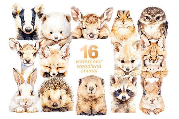 Download Woodland Animal Watercolor Bundle - Premium Resources