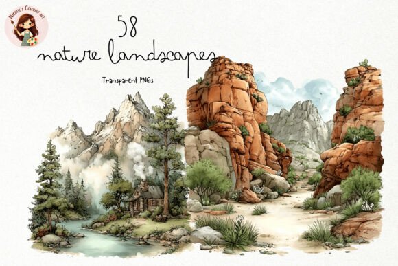 Download Watercolor Nature Landscapes PNG Clipart - Watercolor Collection
