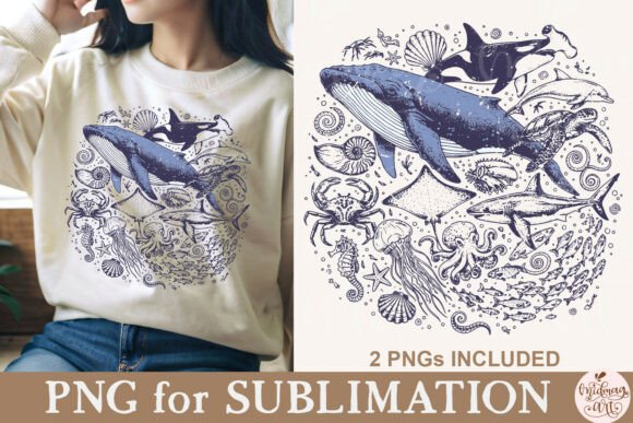 Download Retro Sea Animals PNG - Animal Collection