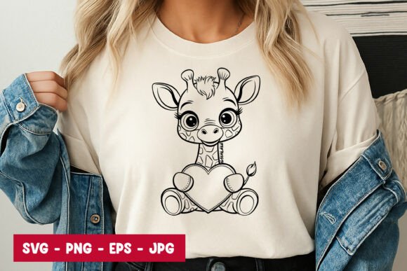 Download Cute Baby Giraffe Cartoon Animal SVG PNG - Animal Collection