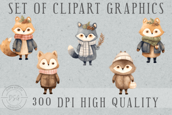 Download Winter Woodland Animals Set of 5 - Animal Collection