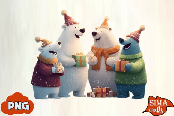 Download Christmas Animals Celebrating Polar Bear - Animal Collection
