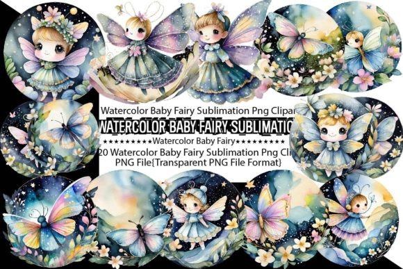 Download Watercolor Baby Fairy Sublimation Bundle - Watercolor Collection