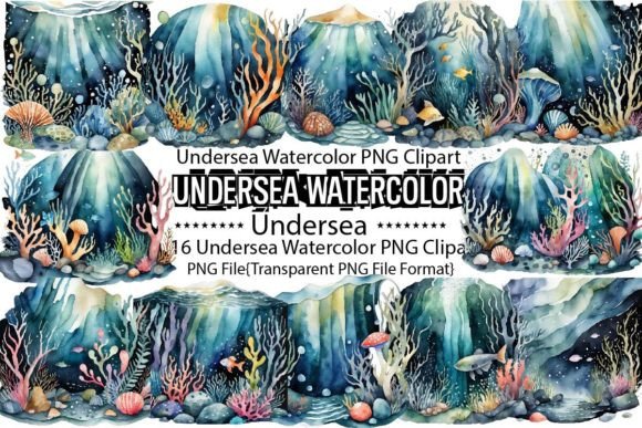 Download Undersea Watercolor Sublimation Bundle - Watercolor Collection
