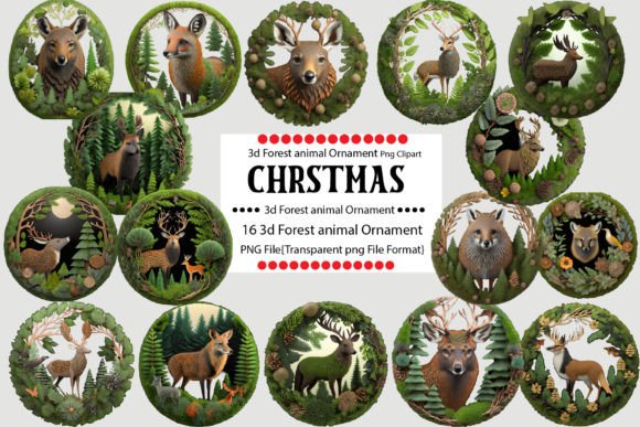 Download 3d Forest Animal Ornament Bundle - Animal Collection