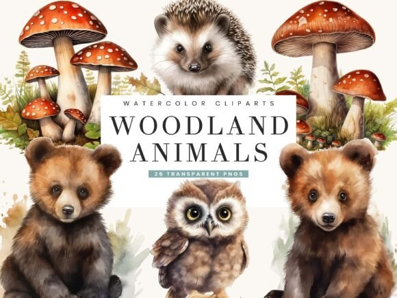 Download Woodland Animals Clipart Bundle - Animal Collection