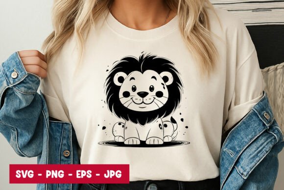 Download Baby Lion Sitting Cartoon Animal SVG PNG - Animal Collection