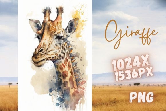 Download Giraffe Africa ZOO Safari Watercolor PNG - Watercolor Collection