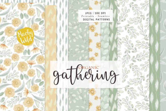 Download Organic Watercolor Flower Patterns - Watercolor Collection