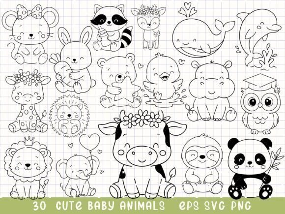 Download Baby Animal Svg, Cute Animal Clipart - Animal Collection