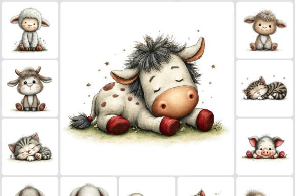 Download Neutral Calming Nursery Animals Clipart - Animal Collection