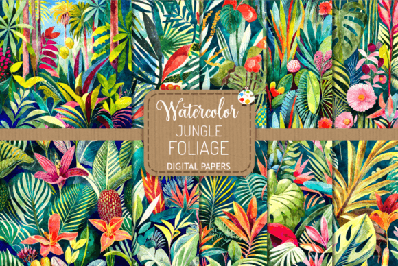 Download Jungle Foliage - Watercolor Backgrounds - Watercolor Collection