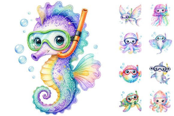 Download Snorkeling Ocean Animals Clipart - Animal Collection