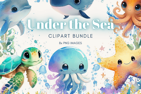 Download Watercolor Sea Animal Clipart - Watercolor Collection