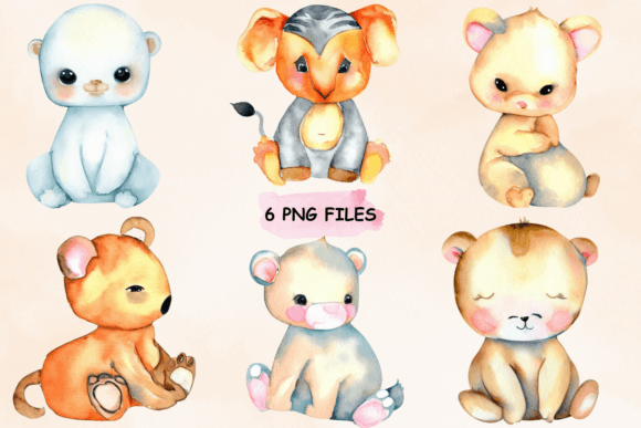 Download Watercolor Baby Animals Clipart Bundle - Watercolor Collection