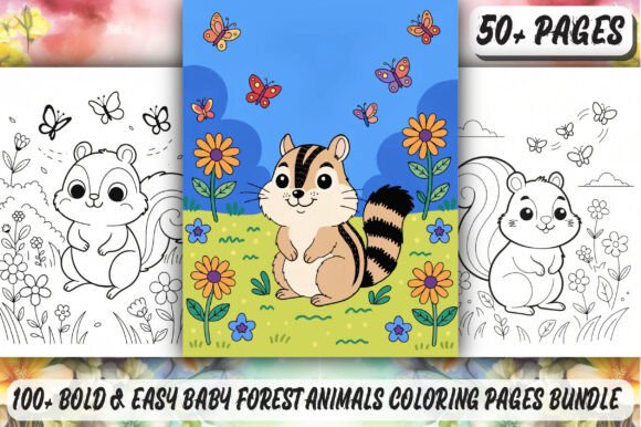 Download Bold &amp; Easy Baby Animals Coloring Pages - Animal Collection
