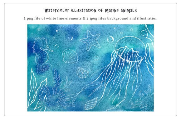Download Watercolor Clipart Underwater World, Sea - Watercolor Collection