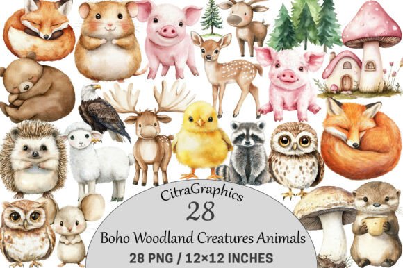 Download Sweet Boho Woodland Creatures Animals. - Animal Collection