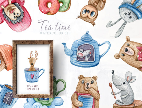 Download Watercolor Cute Forest Animals Clipart - Watercolor Collection