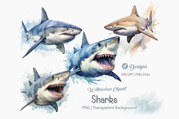Download Sharks Clipart, Sea Animals PNG Bundle - Animal Collection