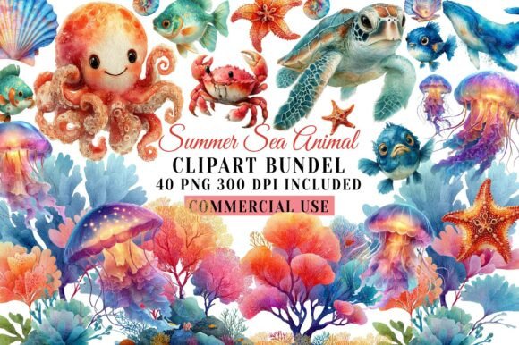 Download Summer Sea Animal Clipart - Animal Collection