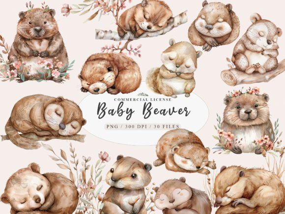 Download Cute Beaver Clip Art, Woodland Animals - Animal Collection