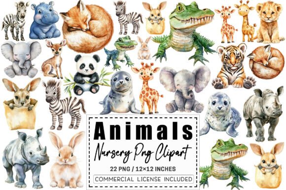 Download Nursery Animals Clipart. - Animal Collection