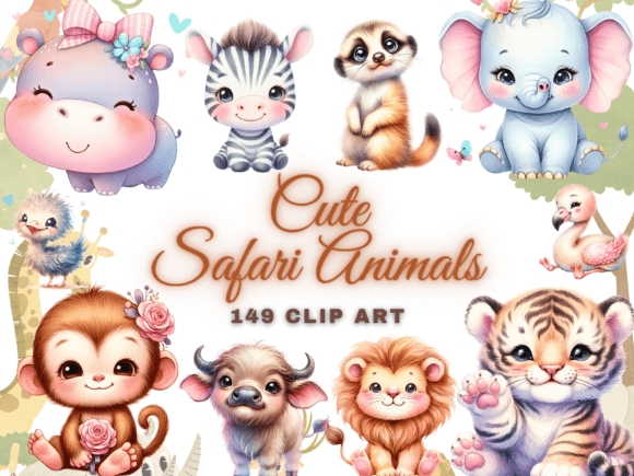Download Cute Safari Animals - Jungle Animals PNG - Animal Collection