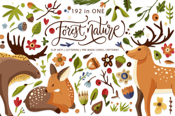 Download Forest Nature. Animal &amp; Flora Set. - Animal Collection