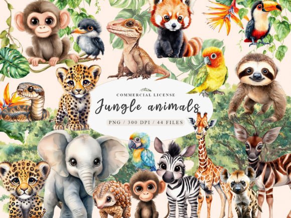 Download Safari Animals Png, Cute Jungle Animal - Animal Collection