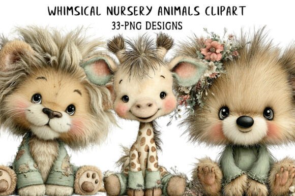 Download Whimsical Nursery Animals Clipart - Animal Collection