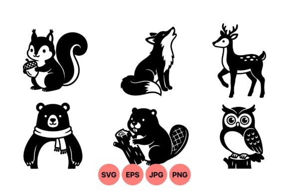 Download Cute Woodland Animal Clipart Set - Animal Collection