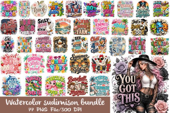 Download Watercolor Sublimation T-shirt Designs - Watercolor Collection